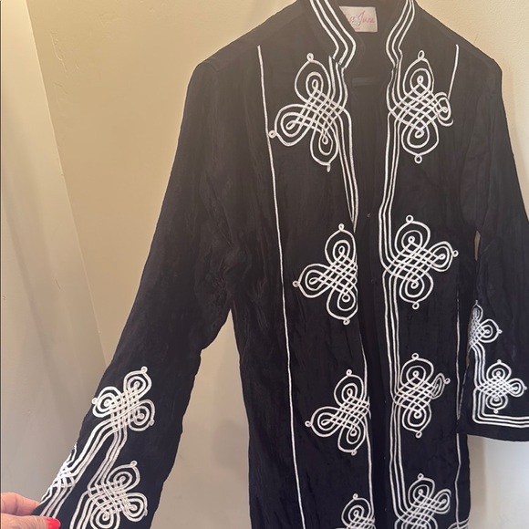 Miss June Jackets & Blazers - Miss June 💥 Paris. Black Embroidered Women's Jacket